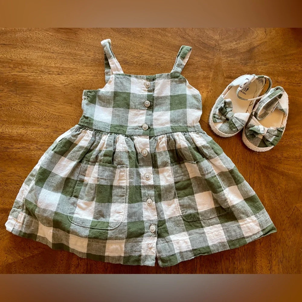 GAP 3 Piece Set with Dress, Bloomers and Shoes (18-24 months)